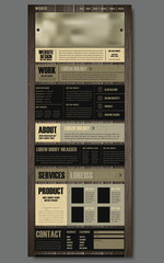 Wall Mural - vintage one page website design