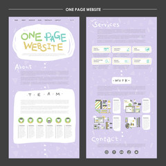 Wall Mural - lovable one page website design template