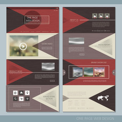 Wall Mural - elegant one page website design template