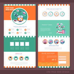 Wall Mural - attractive one page website design template