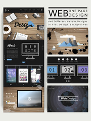 Wall Mural - modern one page website design template