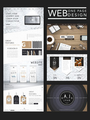 Wall Mural - modern one page website design template