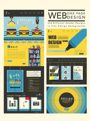 Wall Mural - attractive one page website design template