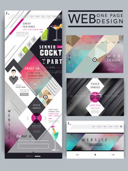 Wall Mural - trendy one page website design template