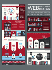 Wall Mural - attractive one page website design template