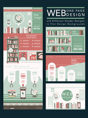 Wall Mural - attractive one page website design template