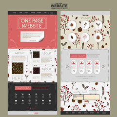 Wall Mural - adorable one page website design template
