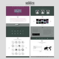 Wall Mural - concise one page website design template