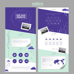 Wall Mural - graceful one page website design template