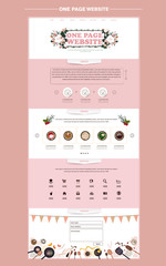 Wall Mural - attractive one page website design template