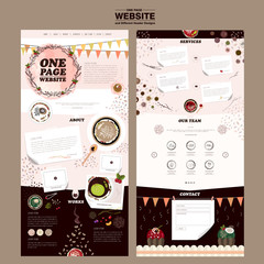 Wall Mural - attractive one page website design template