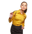 © ZoomTeam - Business woman with glasses on isolatd background