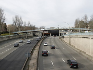 Poster - Trafic sur le périphérique, porte de Saint Cloud à Paris