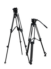 Tripod For Photo And Video Cameras Isolated Over White