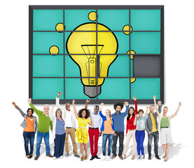 Wall Mural - Ideas Puzzle Problem Solving Inspiration Creativity Concept