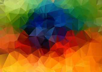 Wall Mural - Abstract 2D geometric colorful background