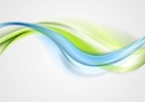 Fototapeta Abstrakcje - Abstract elegant green blue waves