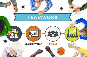 Canvas Print - People Corporate Meeting Connection Teamwork Concept