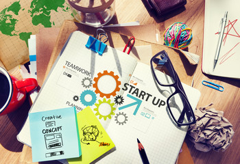 Sticker - Startup New Business Plan Strategy Teamwork Concept