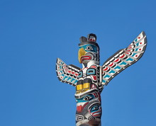 Totem Pole In Stanley Park Vancouver British Columbia