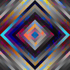 Poster - Geometric pattern with grunge effect.