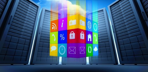 Poster - Composite image of app cube