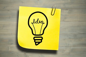 Poster - Composite image of light bulb