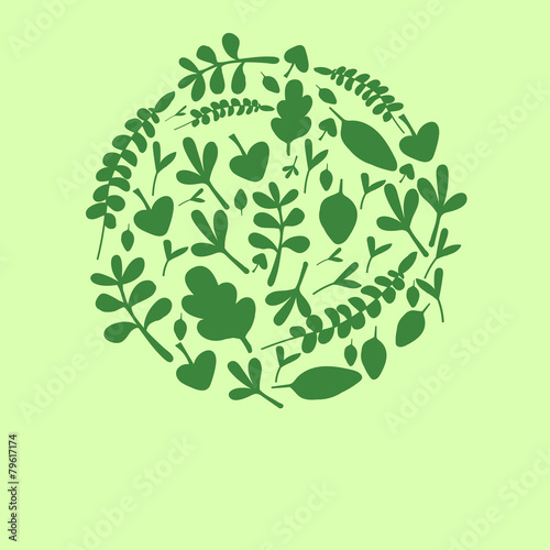 Plakat na zamówienie circle of leaves