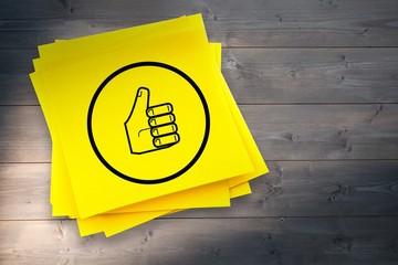 Poster - Composite image of thumbs up graphic