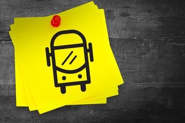 Poster - Composite image of bus graphic