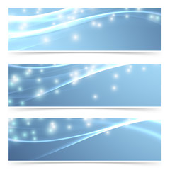 Wall Mural - Bright modern swoosh speed sparkling flare line header