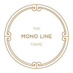 Geometric Vector Frame in Etno Floral minimal style.