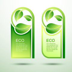 Green layout design template eco concept vector illustration