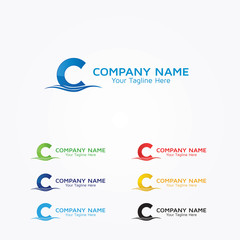 Wall Mural - Initial C Company Logo Design Concept