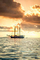 Canvas Print - Recreational Yacht at the Indian Ocean