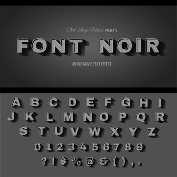 Vintage movie or retro cinema text effect