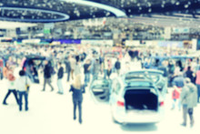 Blurred Image Of The International Geneva Car Show