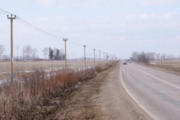 The image of curved country road