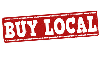 Wall Mural - Buy local stamp