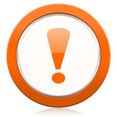 Aufkleber - exclamation sign orange icon warning sign