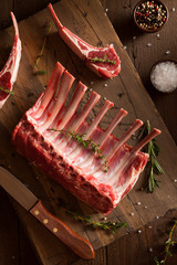 Poster - Organic Raw Lamb Chops