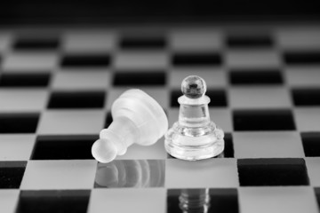 Chess figure, business concept strategy, leadership, team and su