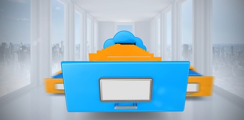 Poster - Composite image of cloud computing drawer