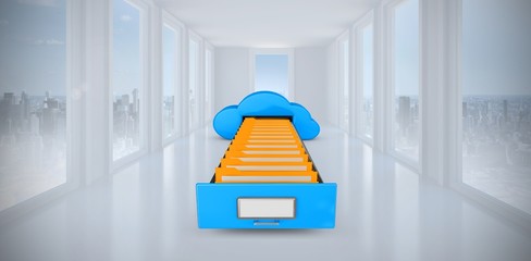 Poster - Composite image of cloud computing drawer