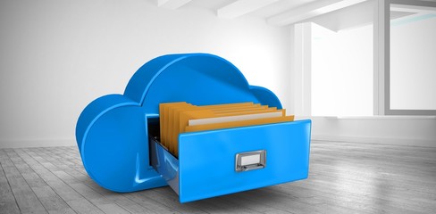 Poster - Composite image of cloud computing drawer