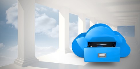 Poster - Composite image of cloud computing drawer