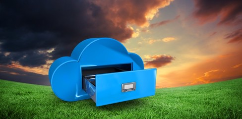 Poster - Composite image of cloud computing drawer