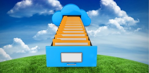 Poster - Composite image of cloud computing drawer