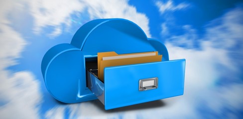 Poster - Composite image of cloud computing drawer
