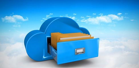 Aufkleber - Composite image of cloud computing drawer